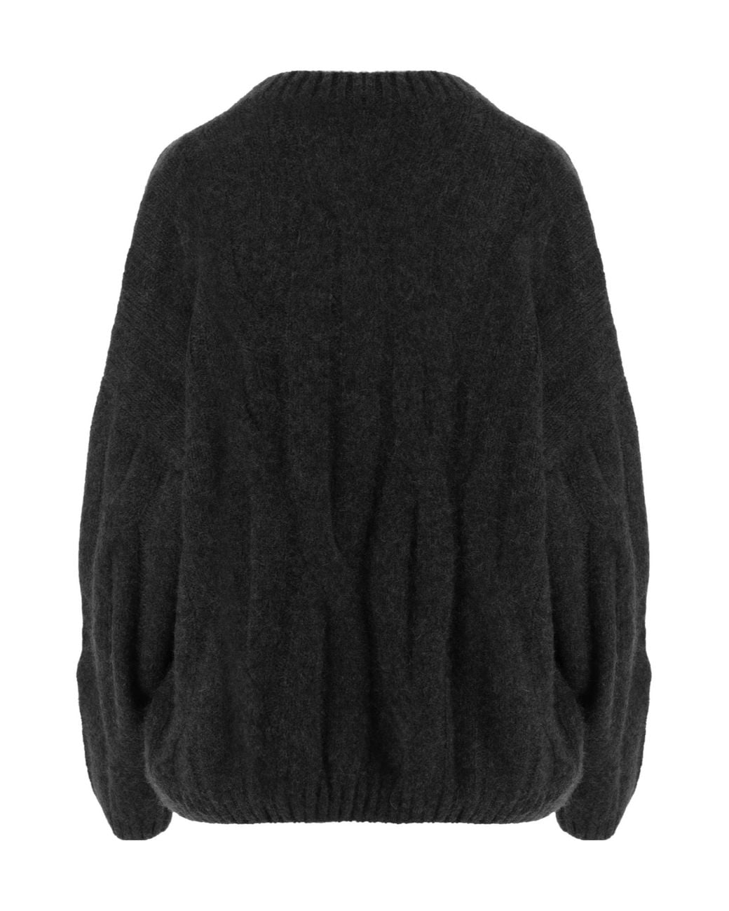 Allude Black Ribbed Hem Knitted Sweater
