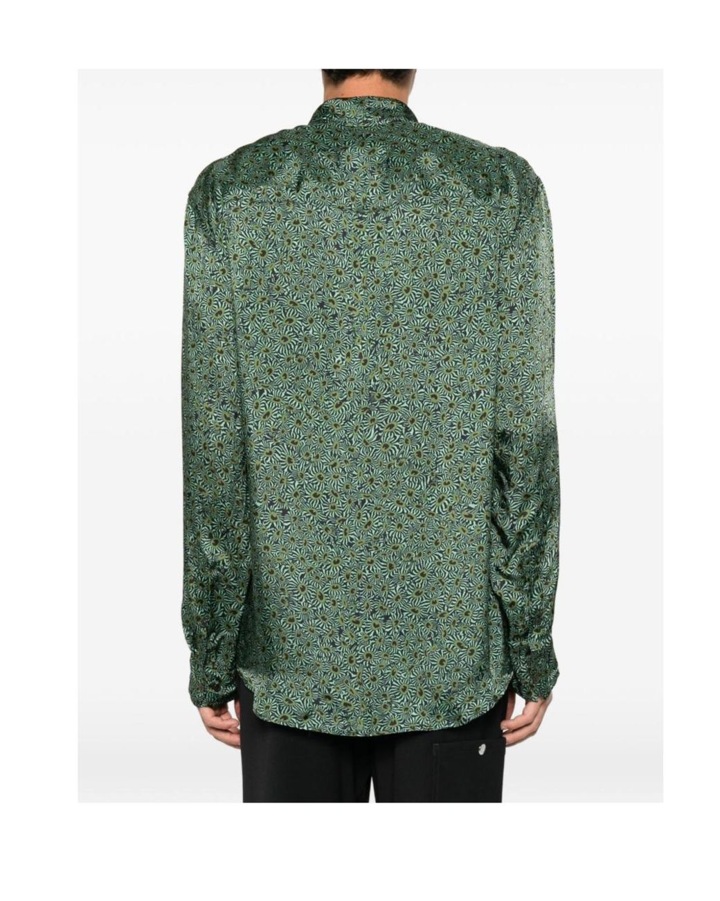 Dries Van Noten Green Classic Viscose Shirt for men
