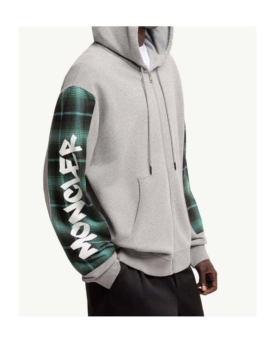 Moncler Gray X Fragment Zip-Up Hoodie for men
