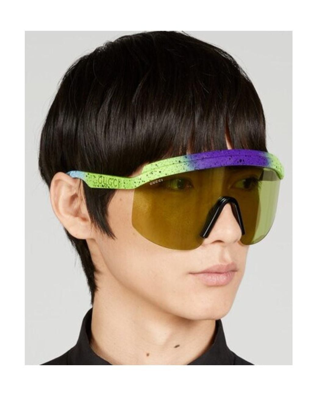 Gucci Green Eyewear Oversized Frame Sunglasses for men