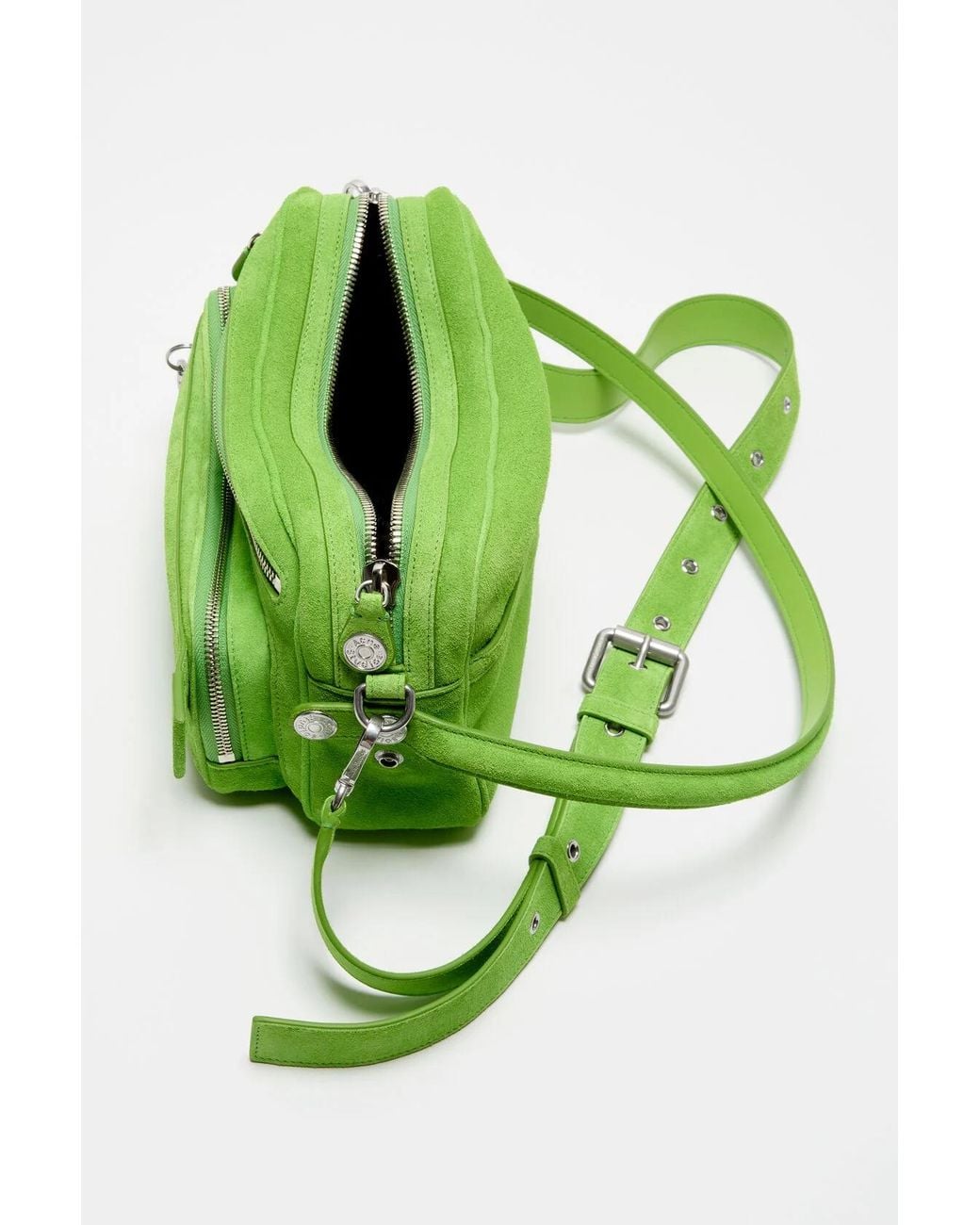Acne Green Camero Party Suede Bag