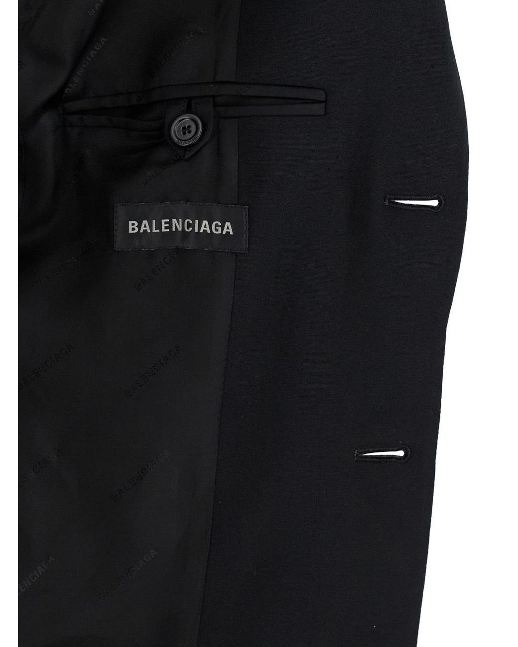 Balenciaga Black バレンシアガ アワーグラス シングルブレスト ジャケット