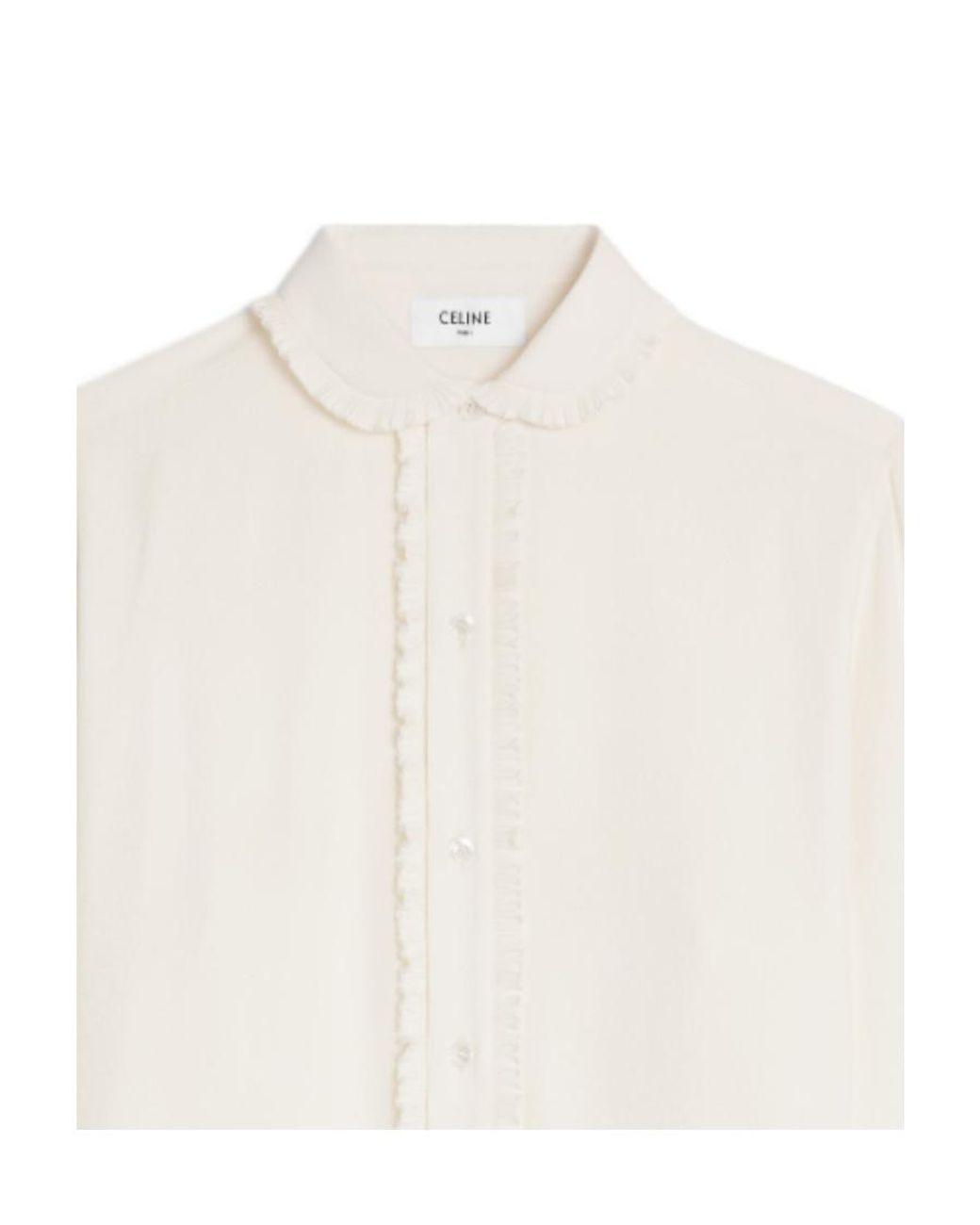 Céline White Loose Shirt