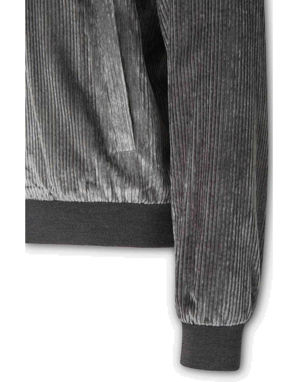 Peserico Gray Zipped Bomber Jacket