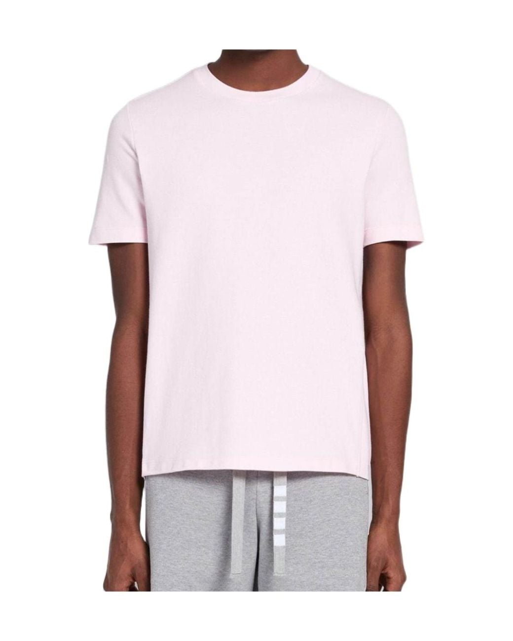 Thom Browne Pink Classic Pique 4-Bar T-Shirt for men