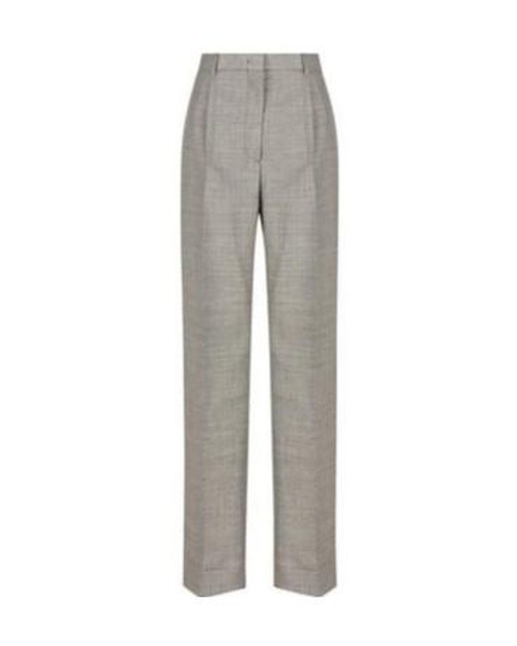 Prada Gray Pleated Tailored Trousers