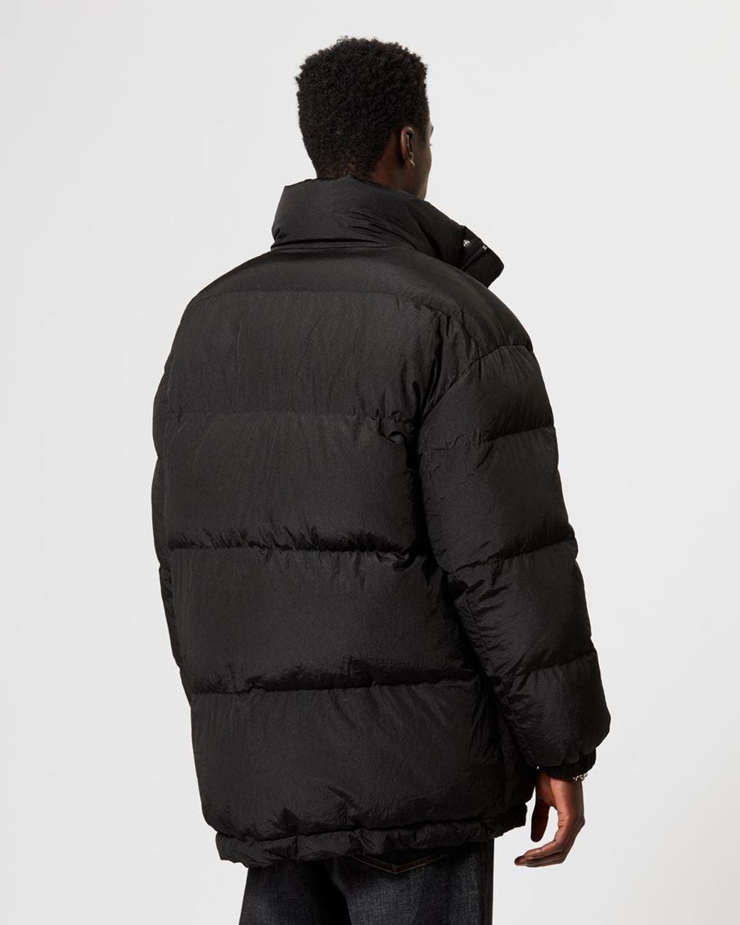 Isabel Marant Black Logo Patch Padded Jacket for men