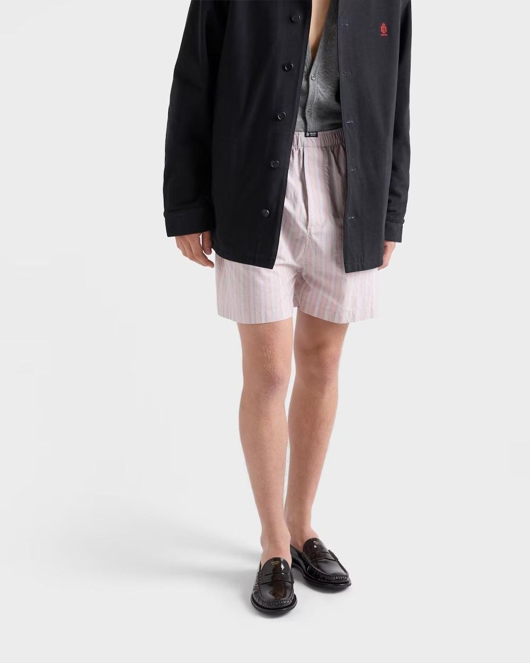 Prada Black Formale Penny Loafers for men