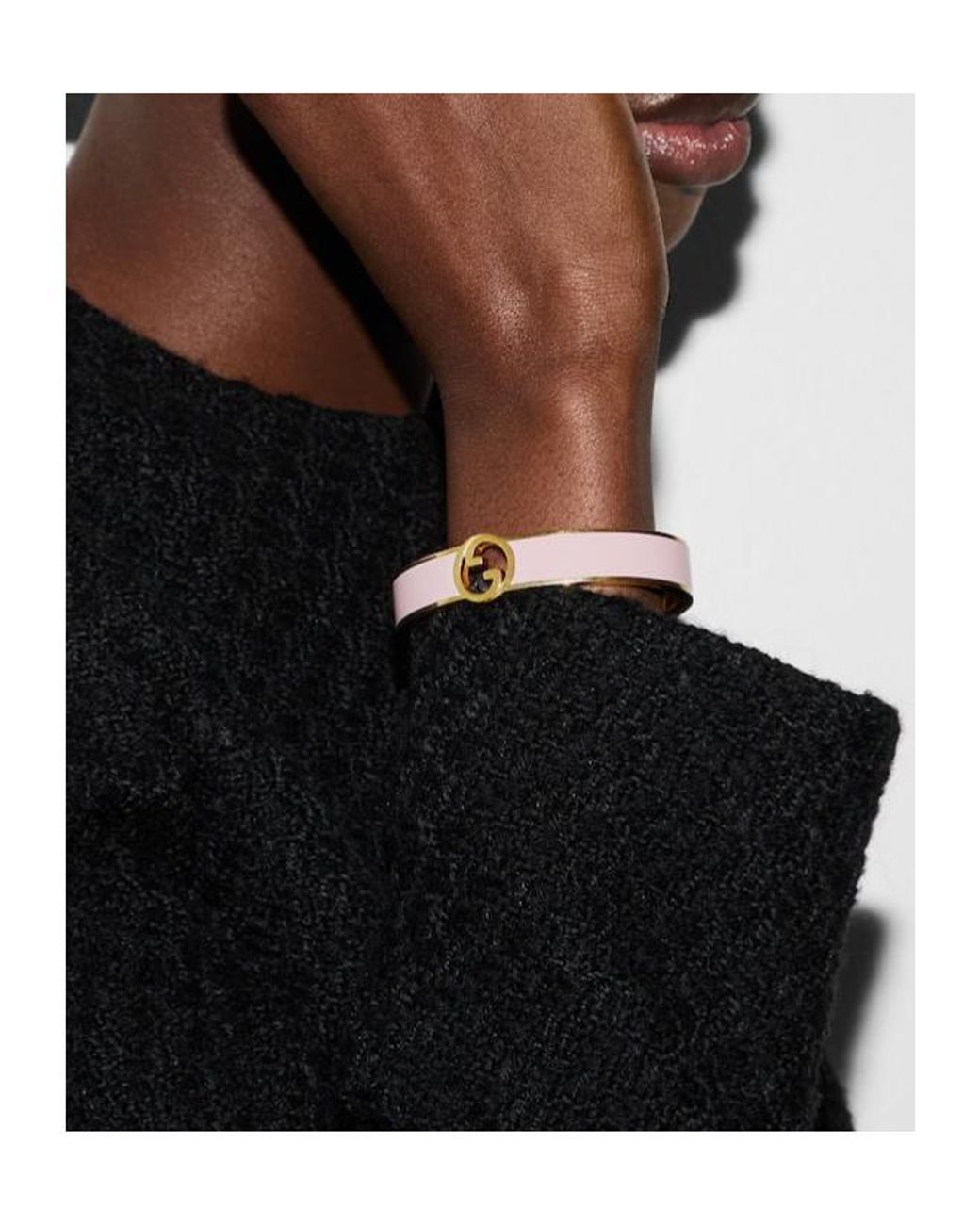 Gucci Metallic Gg Logo Bracelet