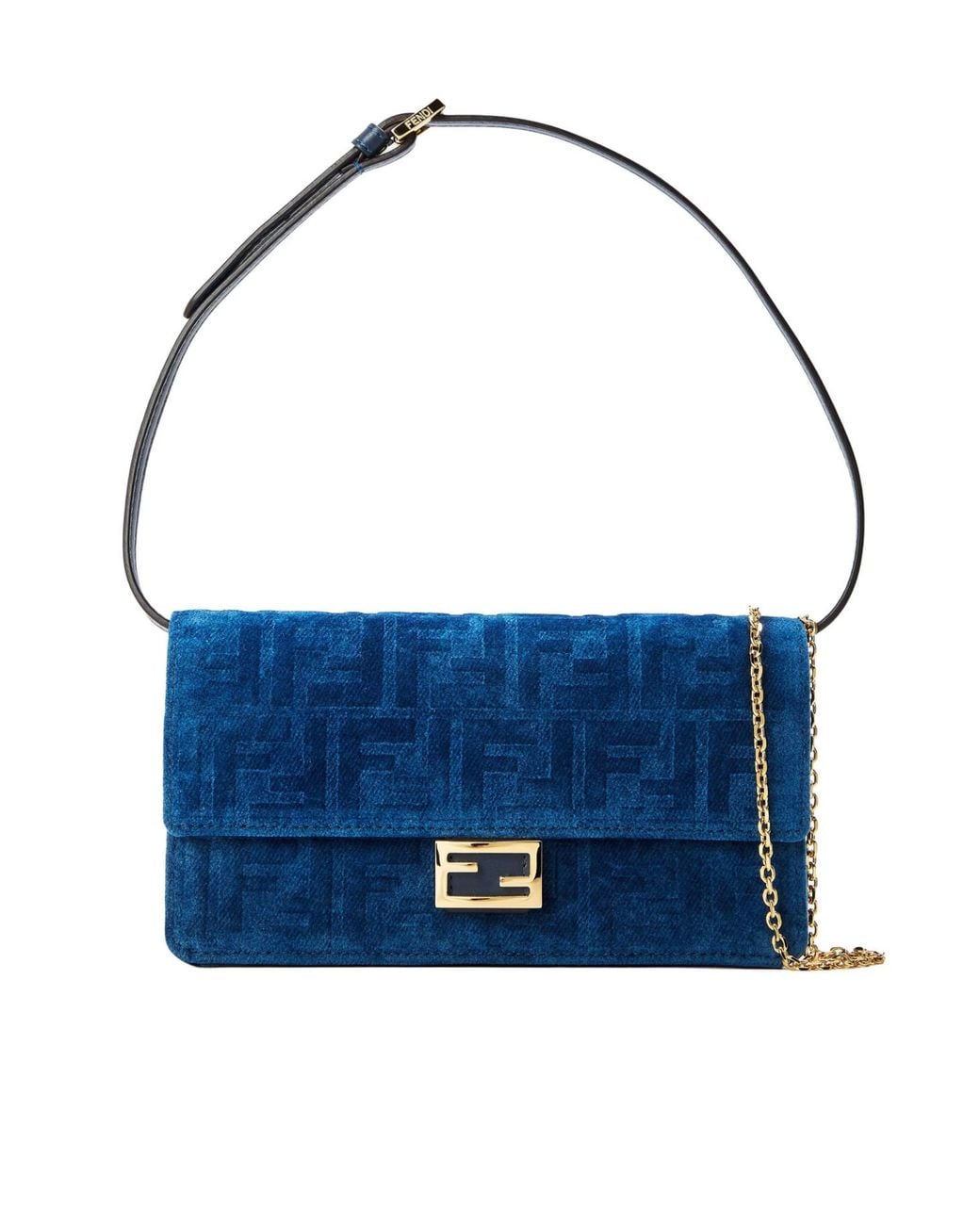 Fendi Blue Solid Color Handbag