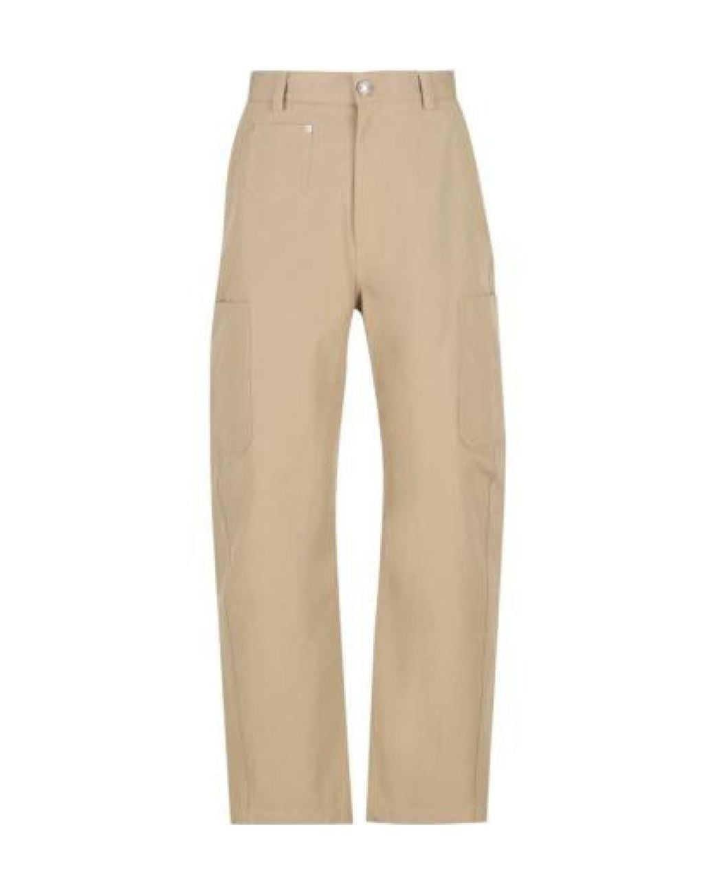 Givenchy Natural Logo Embroidered Straight-Leg Trousers for men