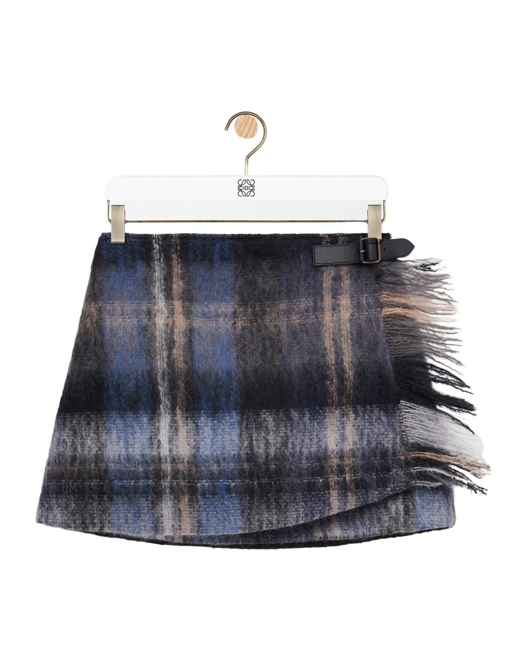 Loewe Blue Checked Skirt
