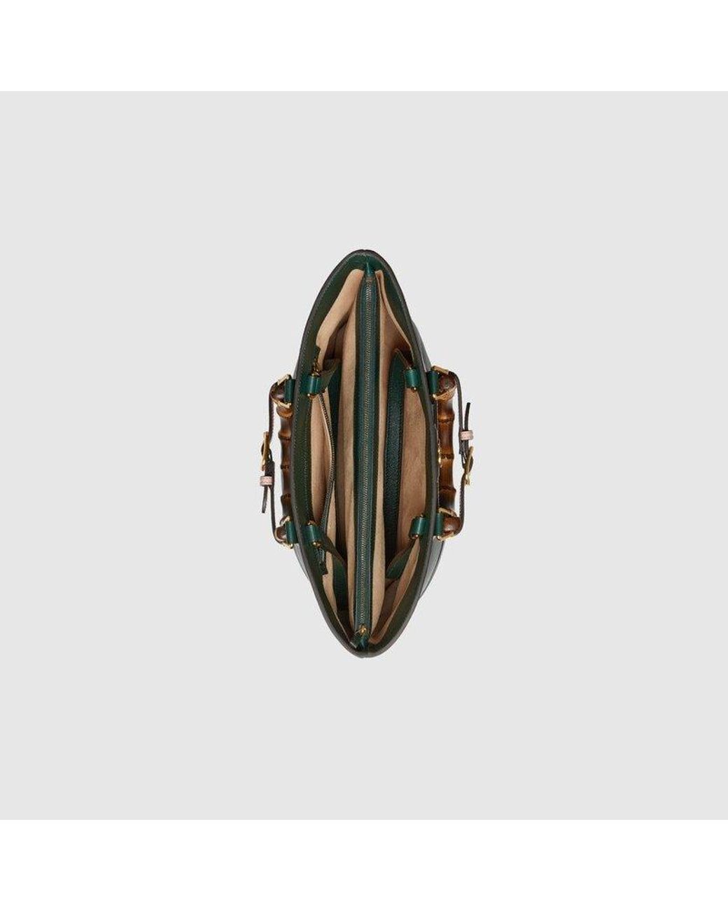 Gucci Green Medium Diana Leather Tote Bag