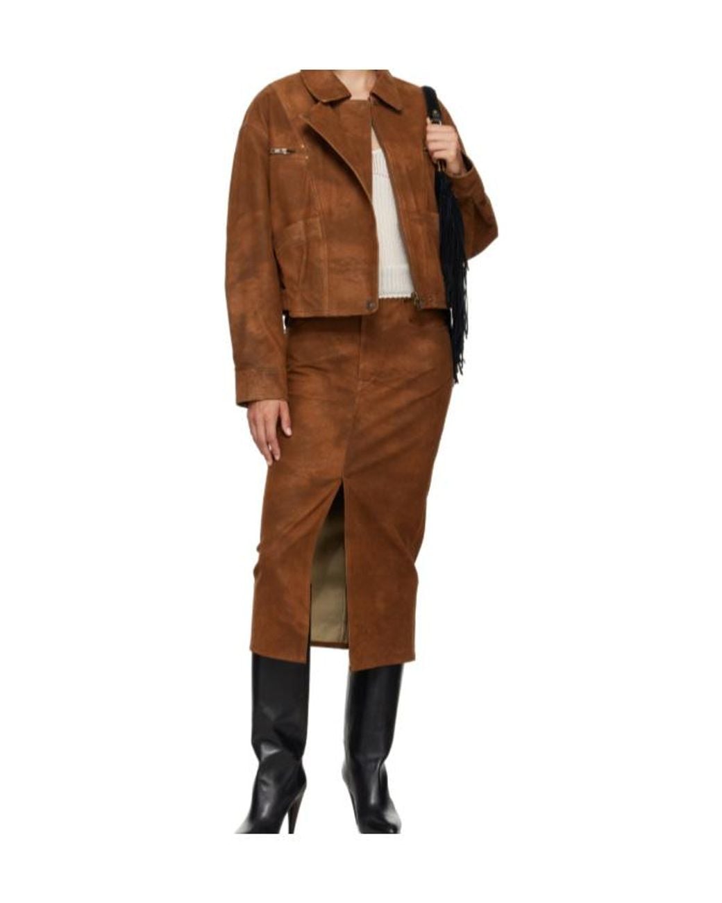 Isabel Marant Brown Pleated Skirt