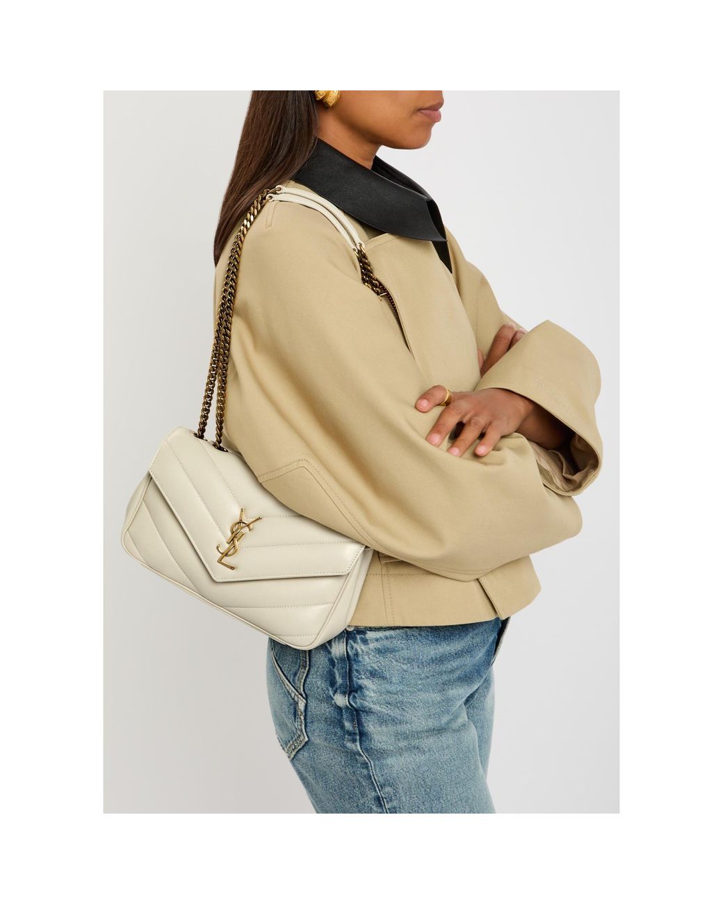 Saint Laurent Natural Lightweight Versatile Square Mini Bag