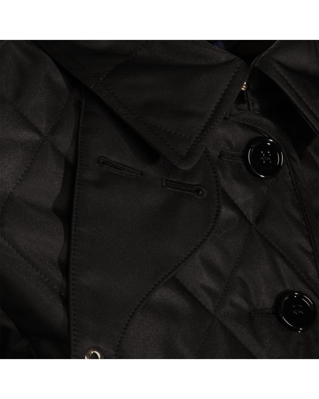 Burberry Black Long Sleeved Quilted Buttoned Jacket