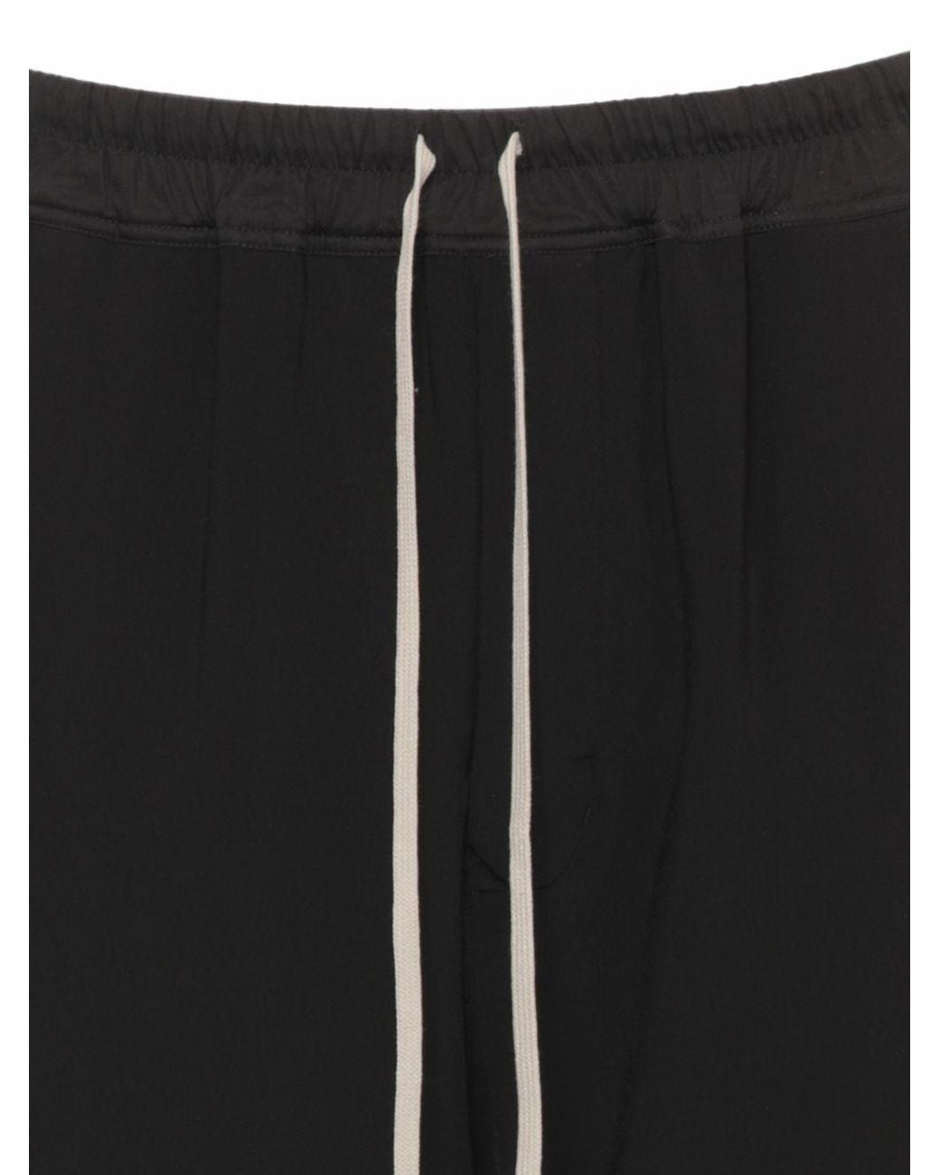 Rick Owens Black Drawstring Zip-Hem Pants for men