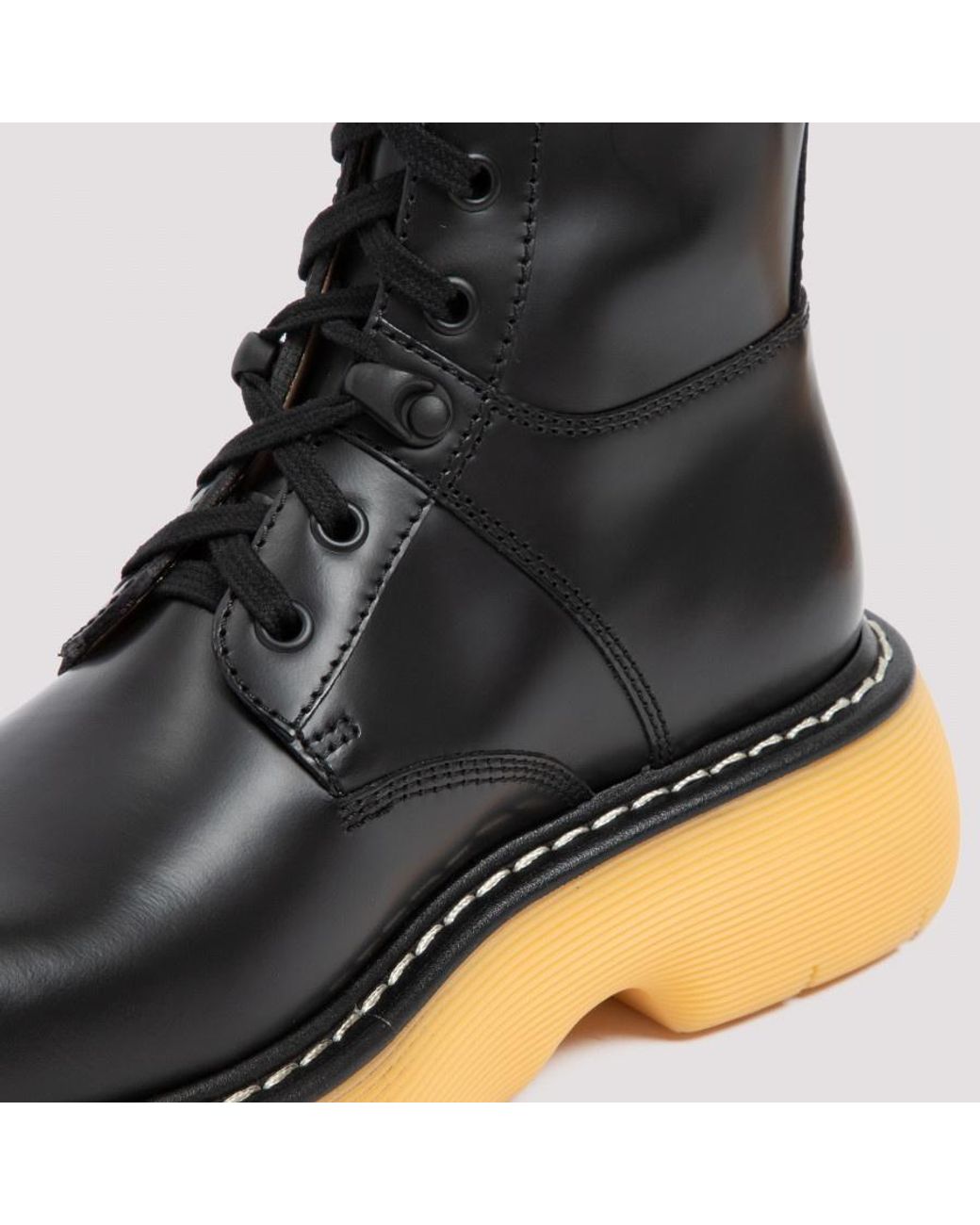 Bottega Veneta Black Chunky-Sole Ankle-Length Boots