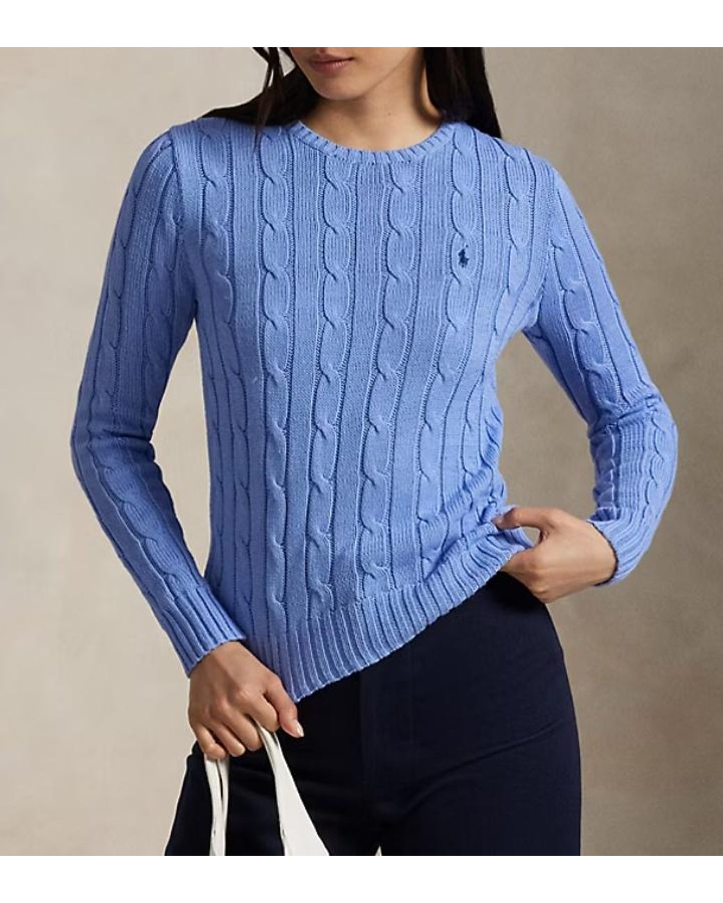 Polo Ralph Lauren Blue Julianna Cable Knit Sweater