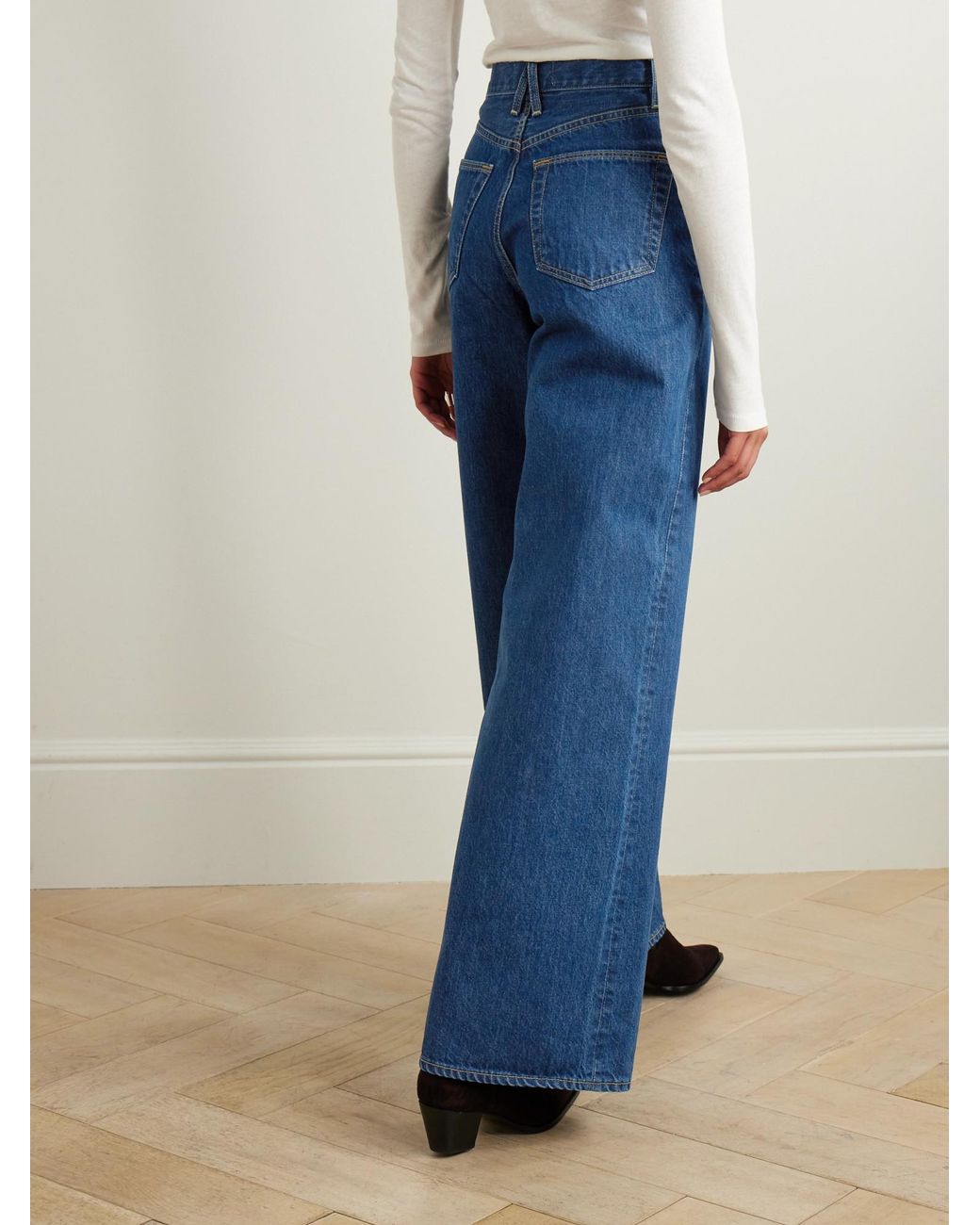 SLVRLAKE Denim Blue Eva High-Rise Wide-Leg Jeans