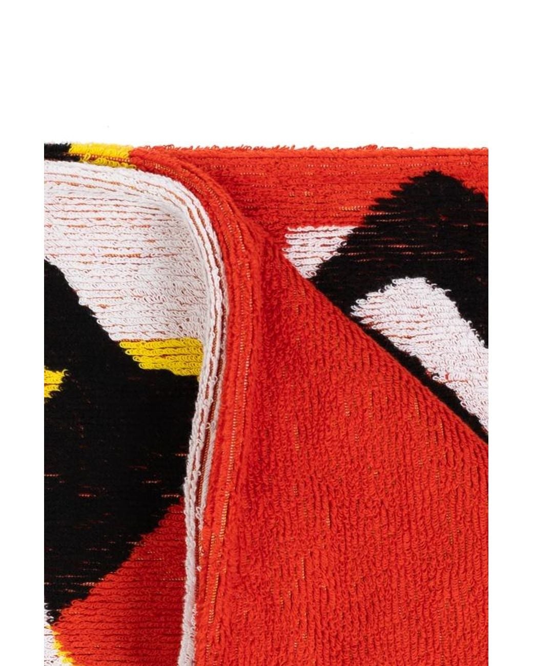 Bottega Veneta Red Patterned Towel for men