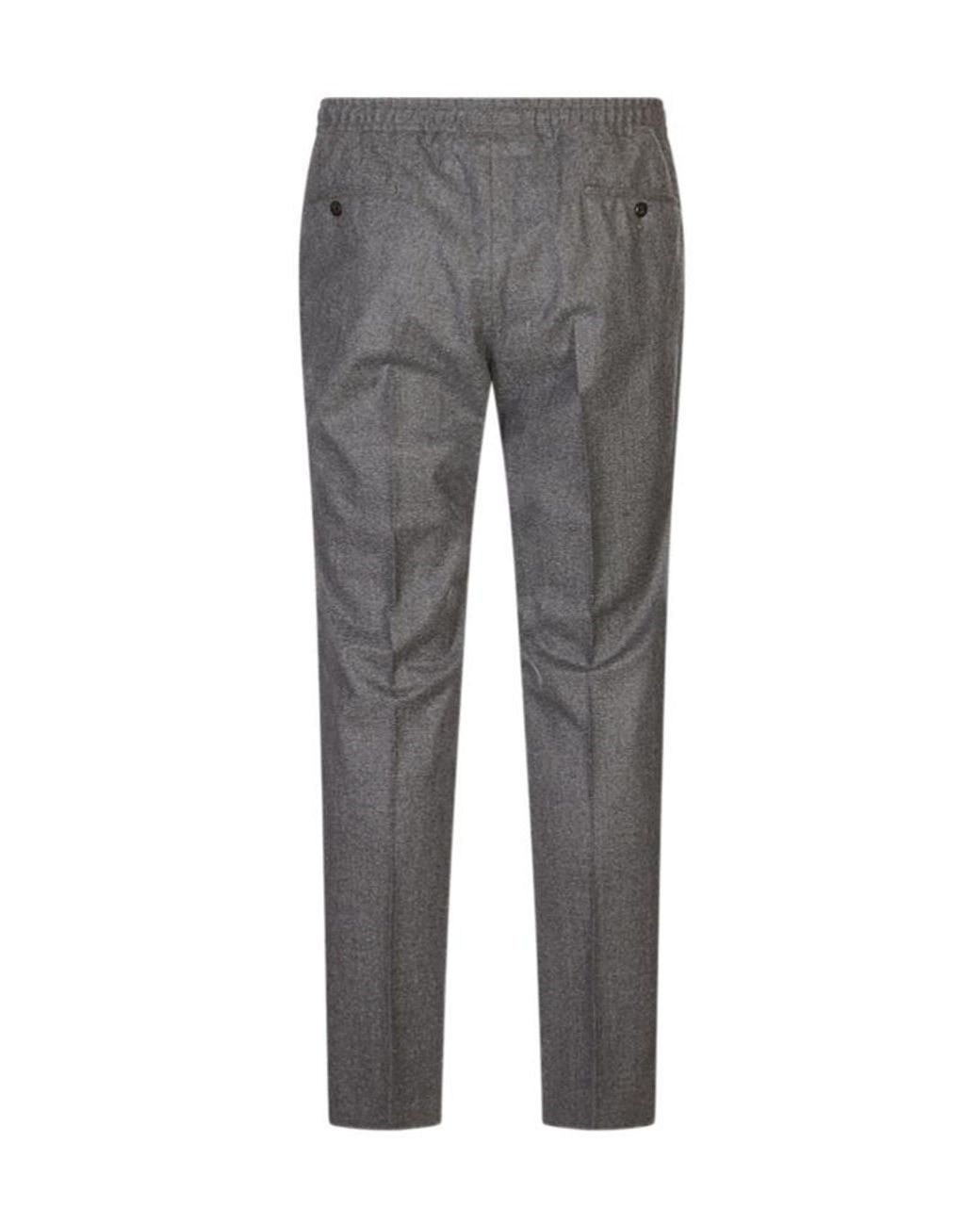 Corneliani Gray Drawstring Trousers for men
