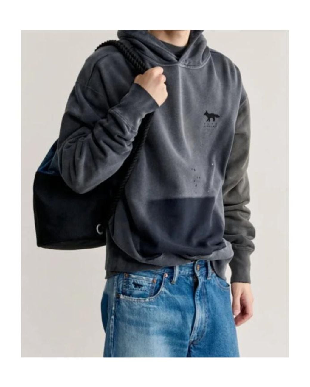 Maison Kitsuné Gray Maison Kitsuné X Kuro Long-Sleeve Sweatshirt for men