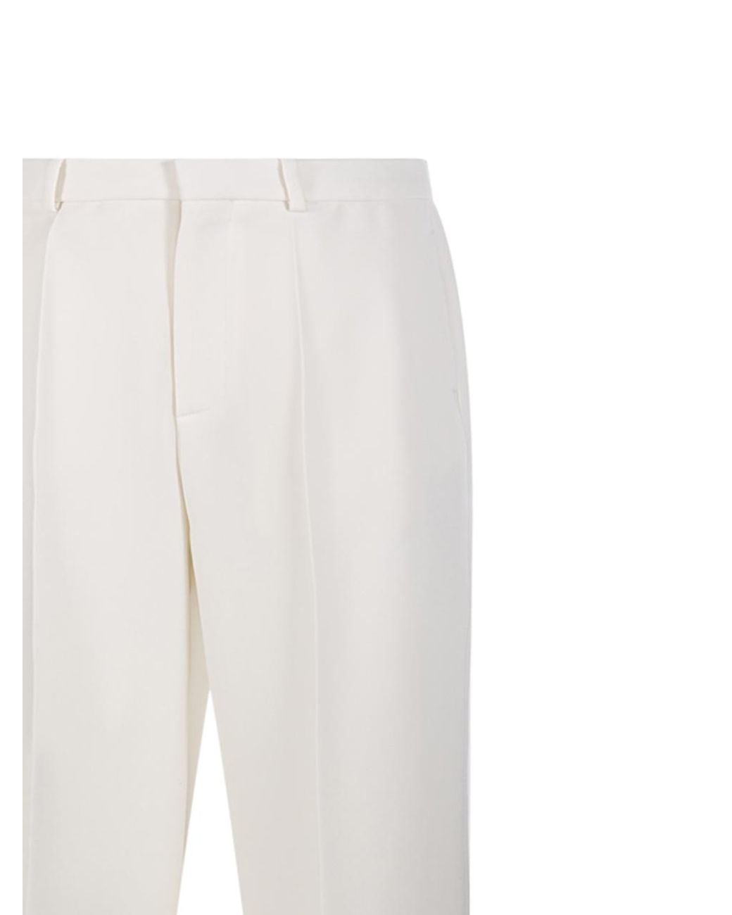 Balenciaga White Crease Detailed Trousers