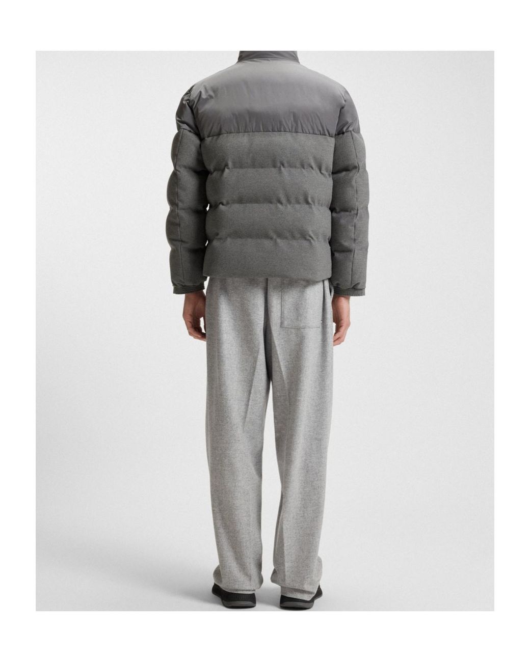 Boss Gray Clanello Puffer Jacket for men