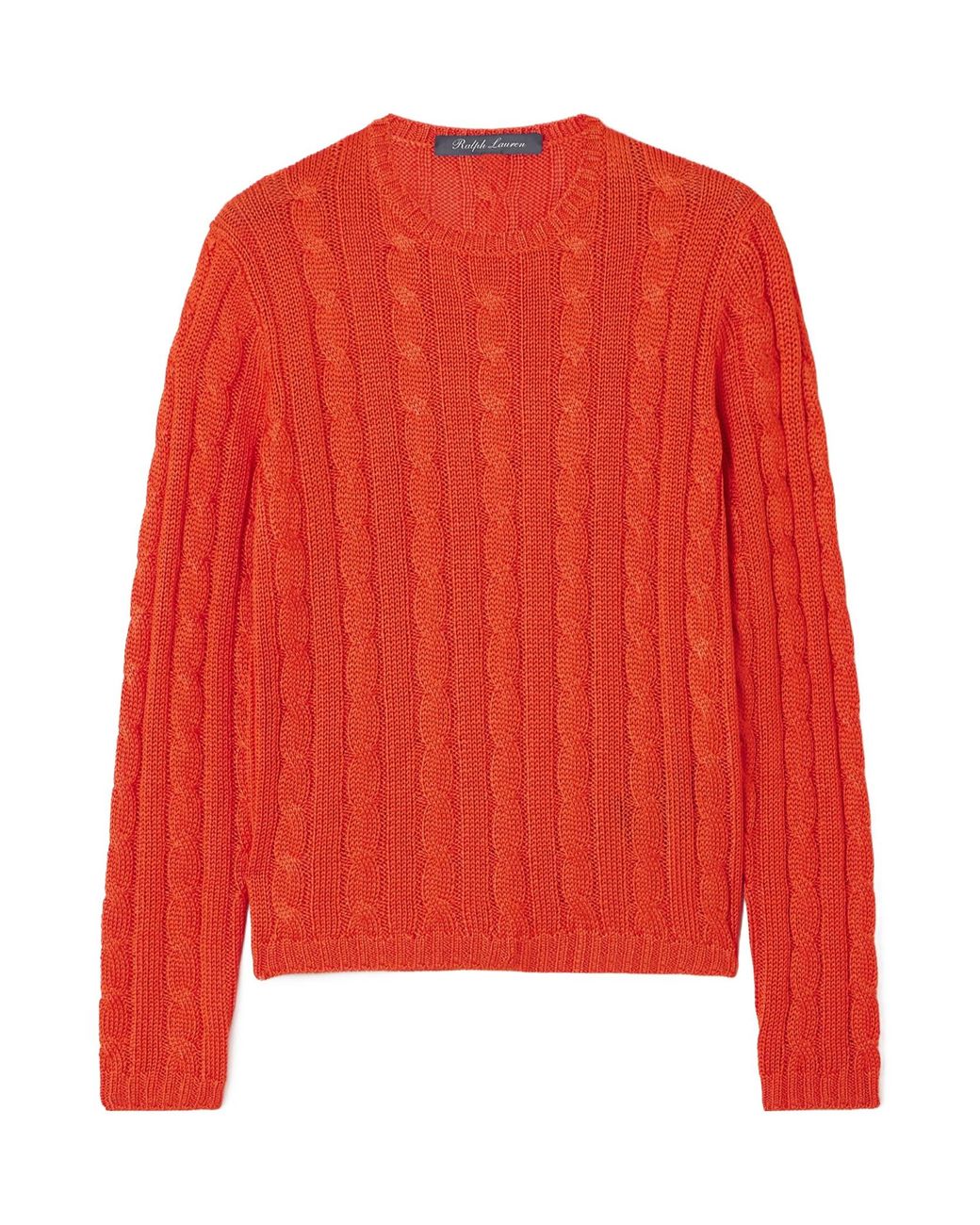 Ralph Lauren Red Aran-Knit Jumper