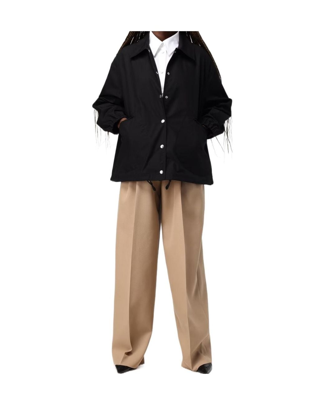 Jil Sander Blue Logo-Printed Textured Jacket