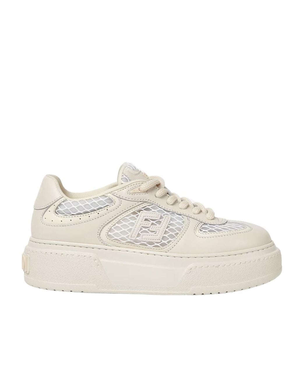 Fendi Natural Match Platform Low-Top Sneakers
