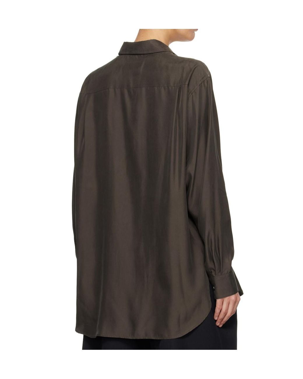 Ssstein Gray Oversized Long-Sleeved Shirt