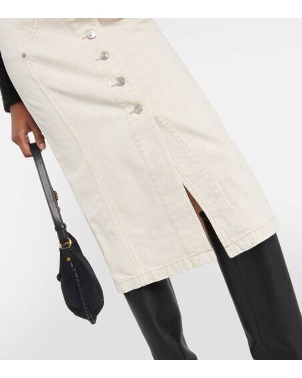Isabel Marant White Filipine Denim Mini Dress