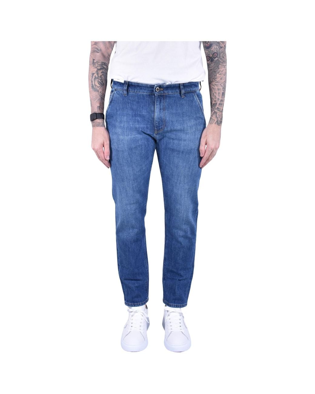 Pt Pantaloni Blue Pt Torino Indie Straight-Leg Jeans for men