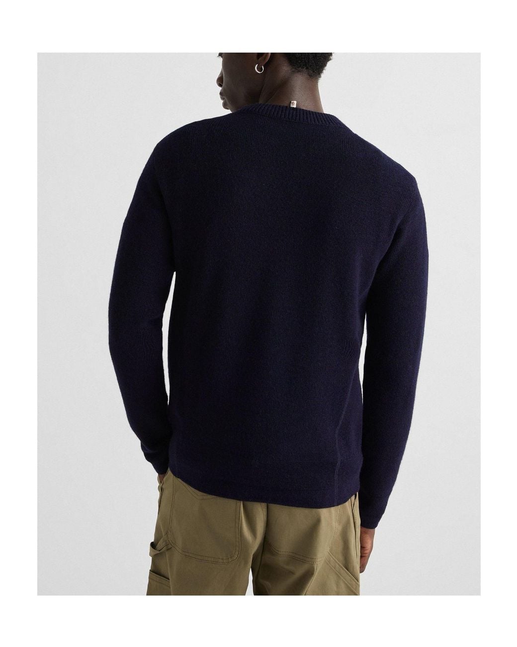Moncler Blue Half-Turtleneck Knitted Sweater for men