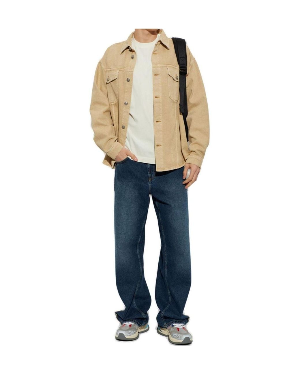 Palm Angels Natural Pocket Denim Shirt Jacket for men
