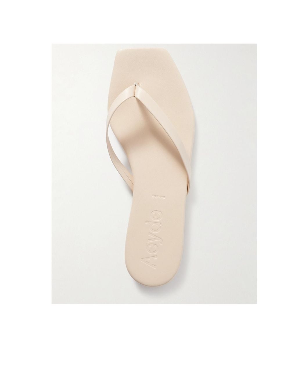 Aeyde White Renee Leather Flip Flops