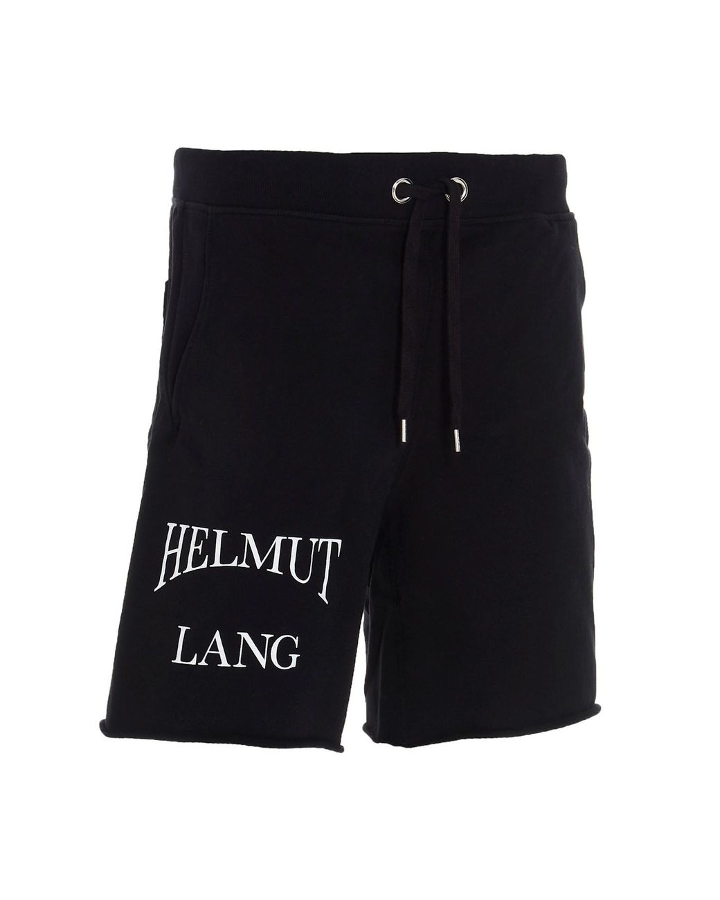 Helmut Lang Black Logo-Print Track Shorts for men