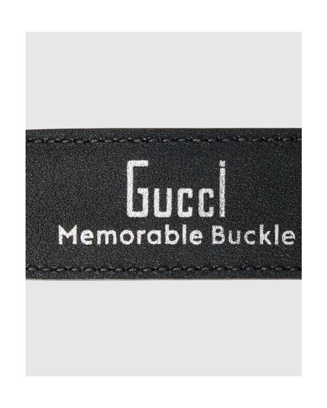 Gucci White Square G Two-Color Thin Belt for men