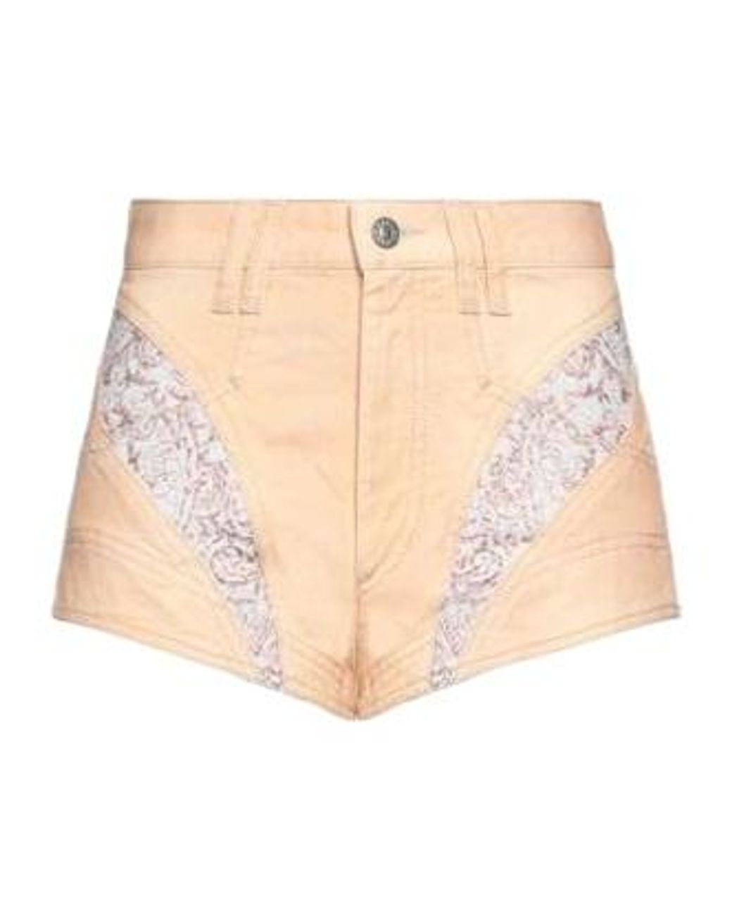 Isabel Marant Natural Light Wash High Waist Denim Hot Pants