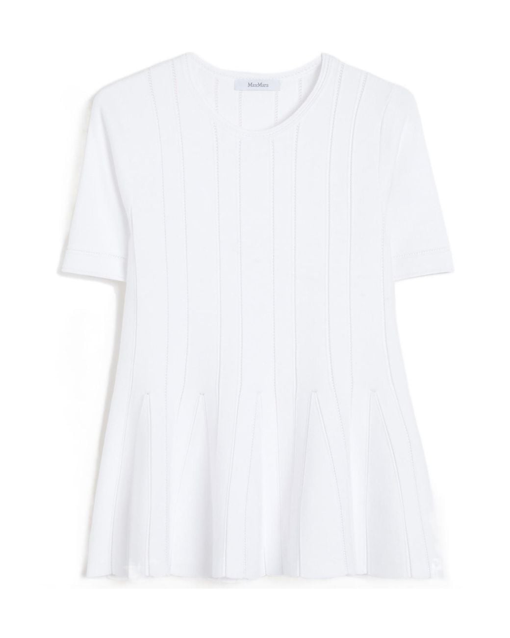 Max Mara White Stretch Viscose Sweater