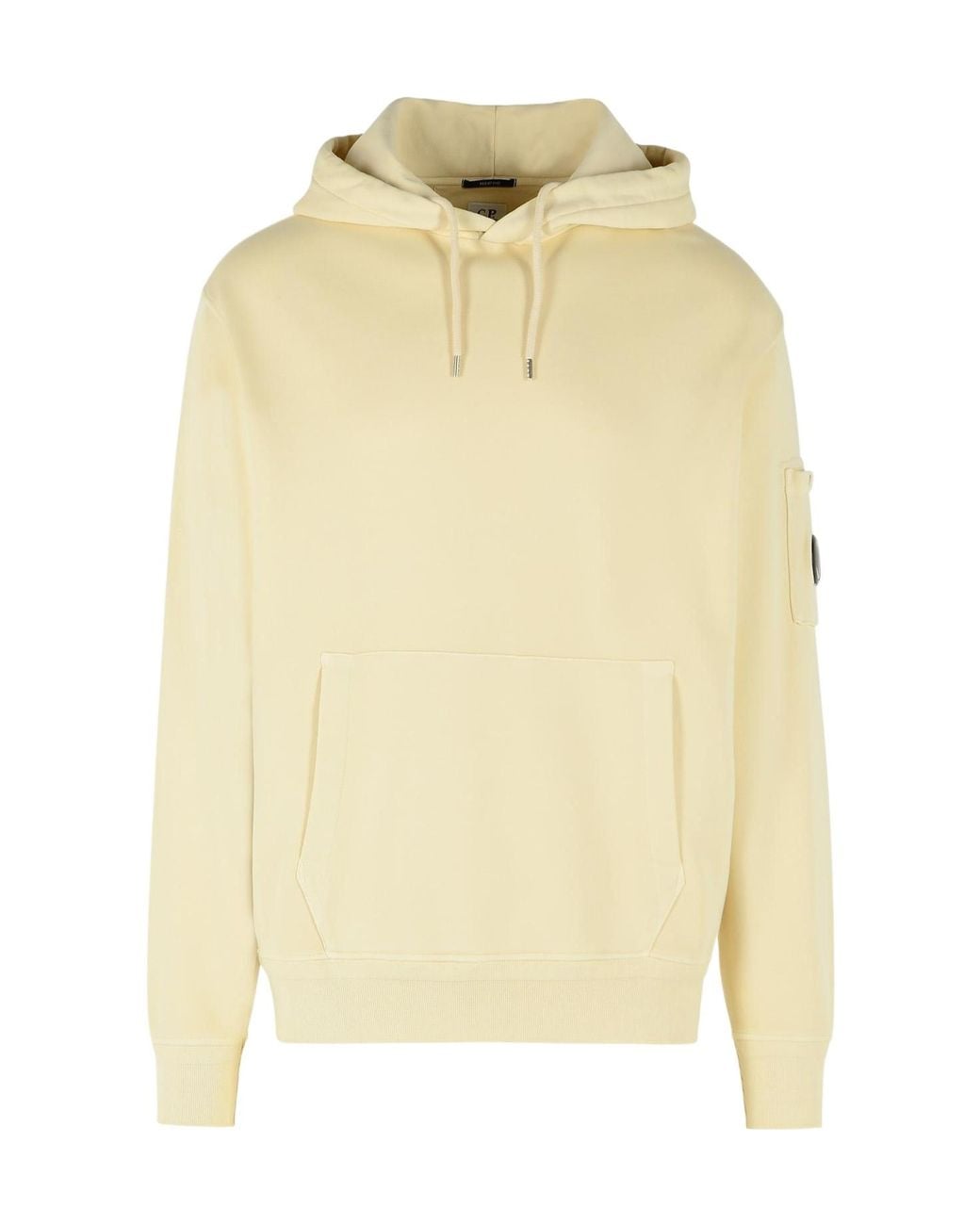 C P Company Natural Lens Detailed Drawstring Hoodie for men