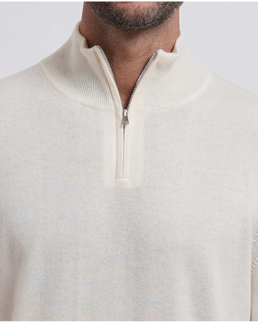 Boss White Boss Half-Zip Knitted Sweater for men