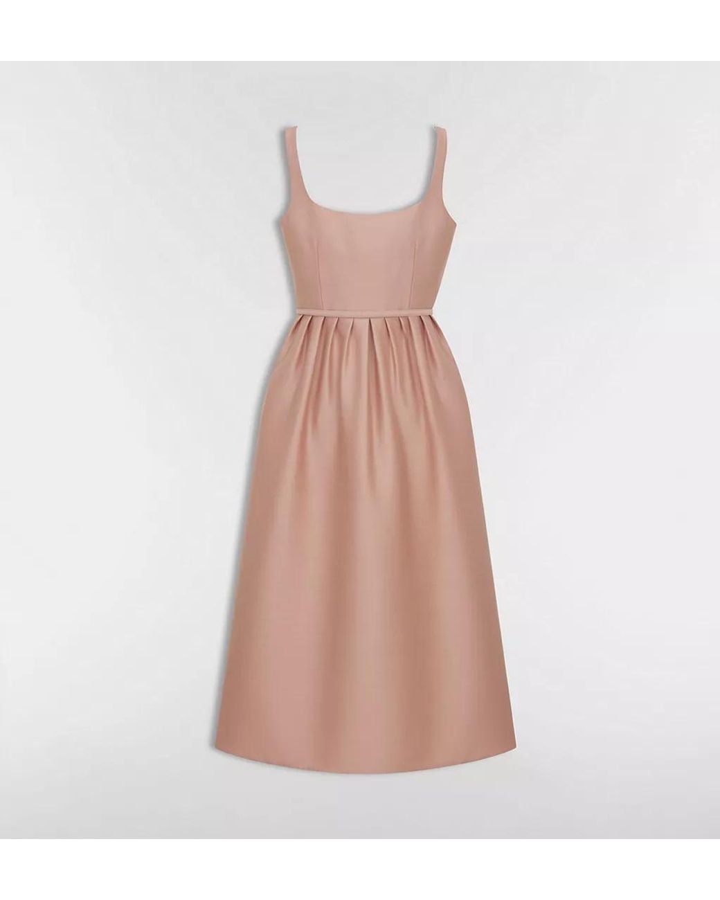 Dior Pink Mid-Length Flared Dress With Belt