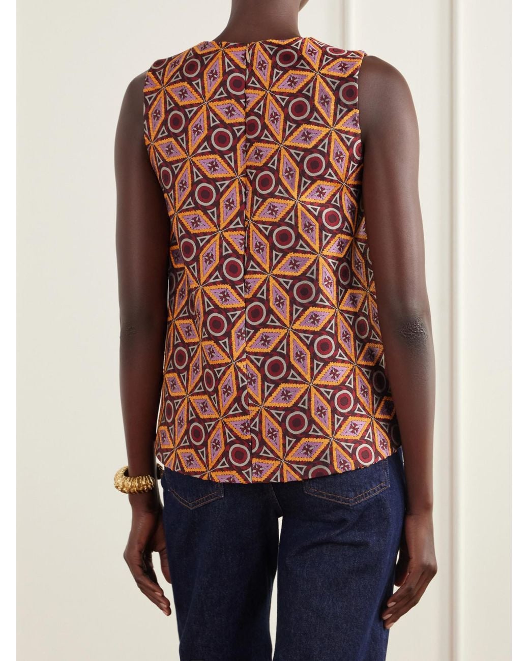 LaDoubleJ Red La Scala Jacquard-Twill Top