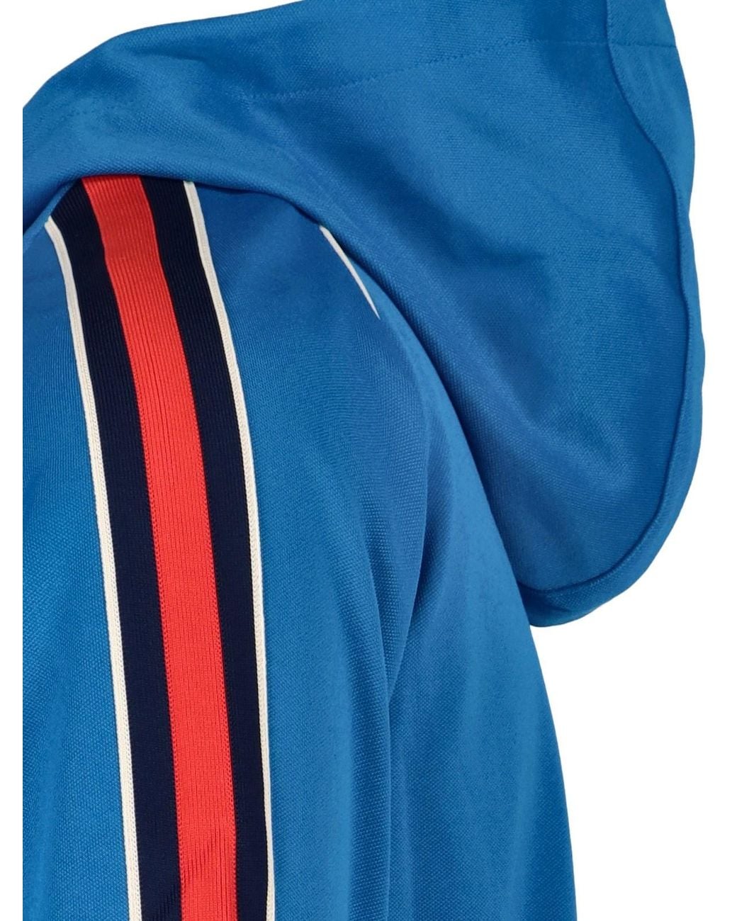 Gucci Blue Logo Hooded Jacket for men