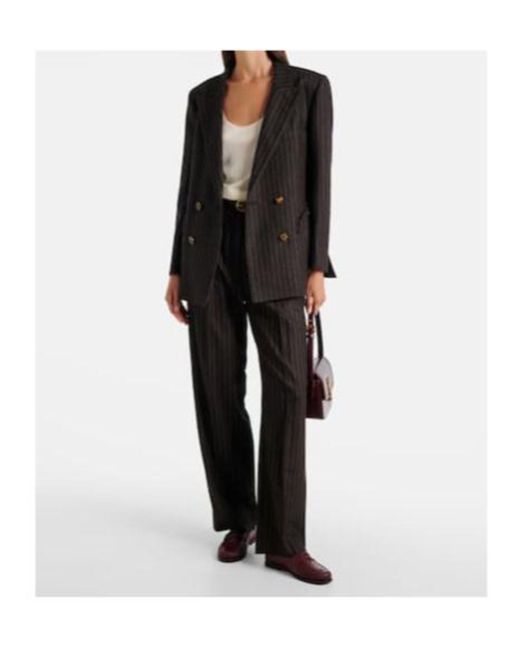 Blazé Milano Black Fox Wool And Cashmere Straight Pants