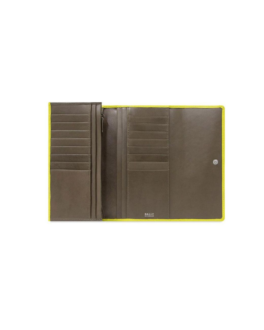 Bally Yellow Logo Details Wallet