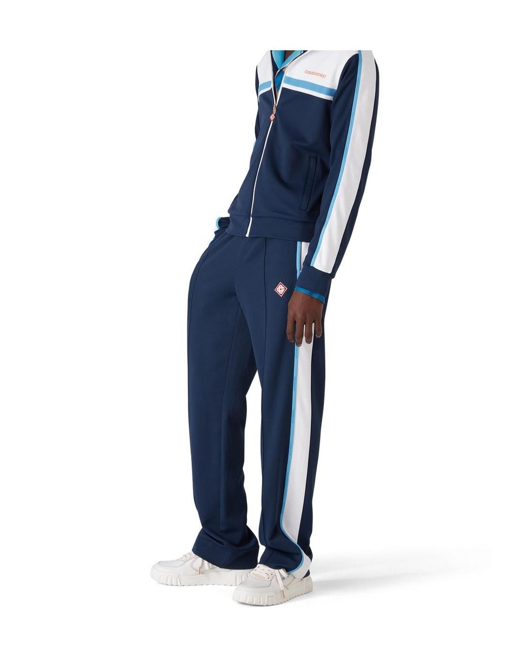 Casablanca Blue Logo Patch Sweatpants for men